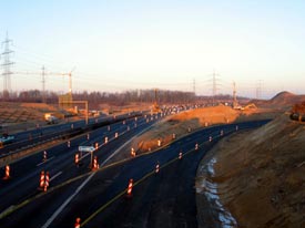 6-streifiger Ausbau der A57